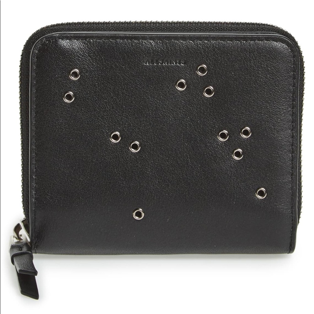 All saints junai medium black wallet
